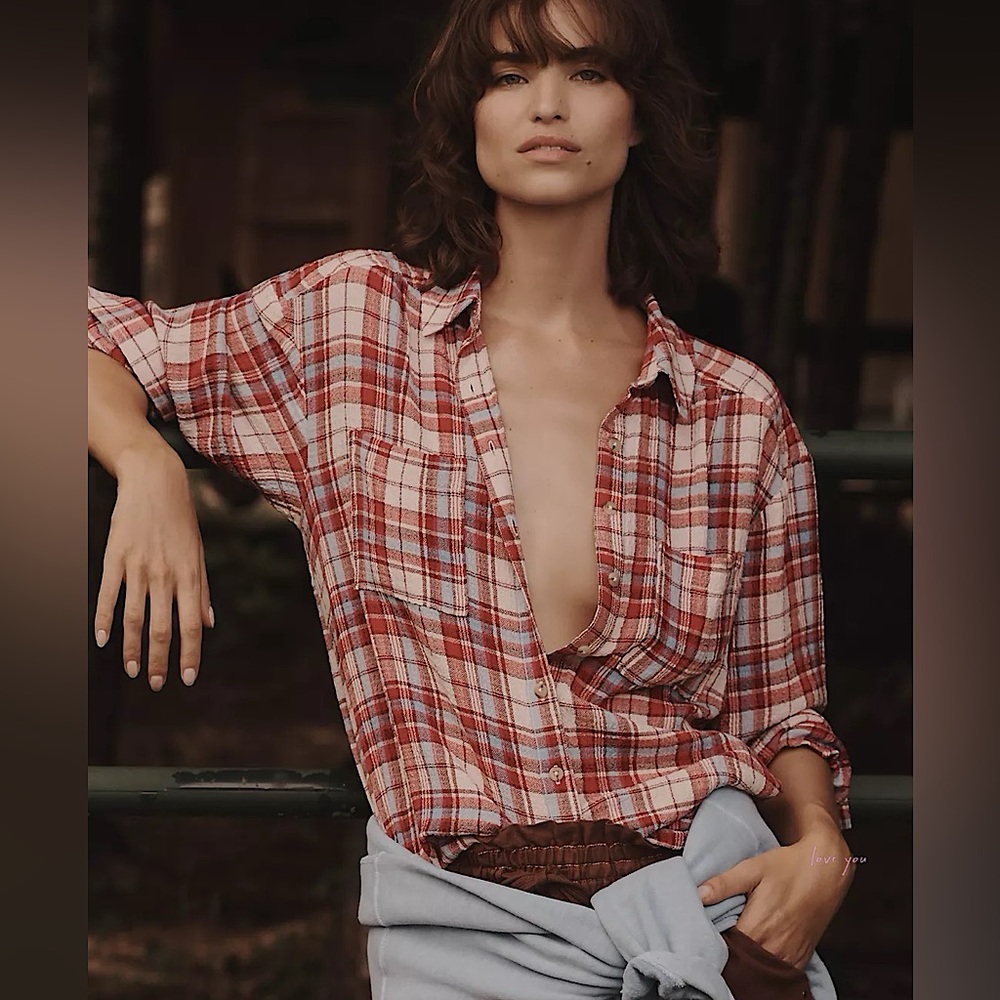 NWT Anthropologie The Hadley Relaxed Buttondown Shirt